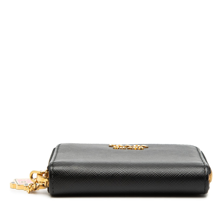 Prada Saffiano Zip Around Coin Pochette
