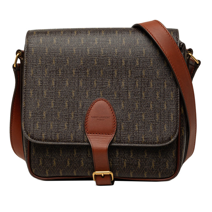 Le Monogramme Buckle Sac Moyen Toile enduite Marron