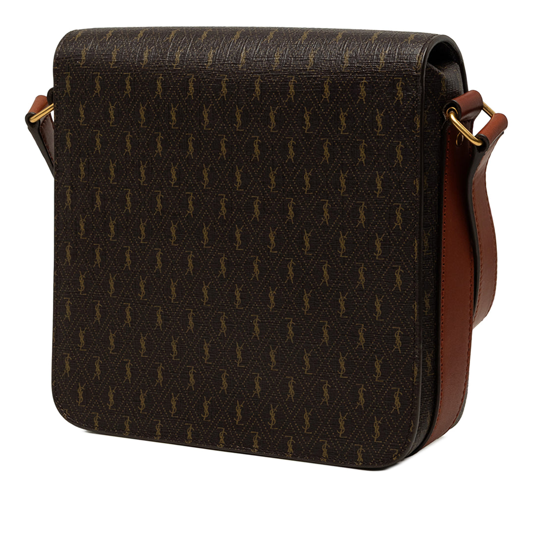 Le Monogramme Buckle Sac Moyen Toile enduite Marron