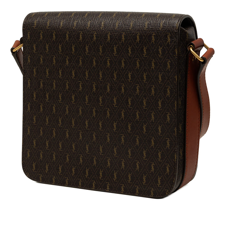 Le Monogramme Buckle Sac Moyen Toile enduite Marron