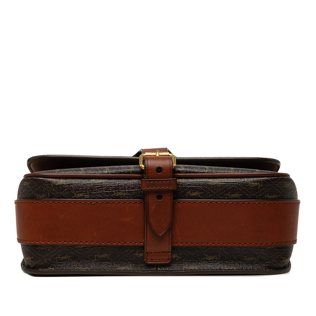 Le Monogramme Buckle Sac Moyen Toile enduite Marron