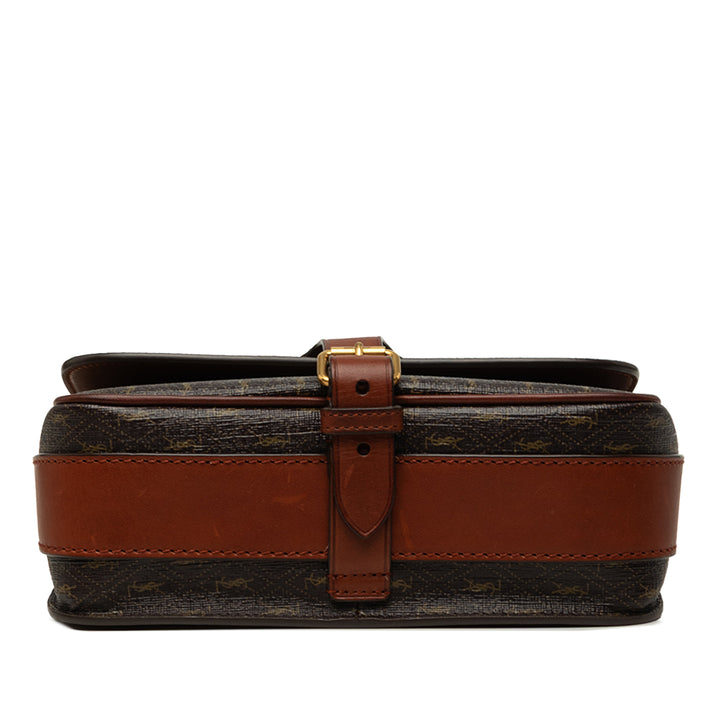 Le Monogramme Buckle Sac Moyen Toile enduite Marron