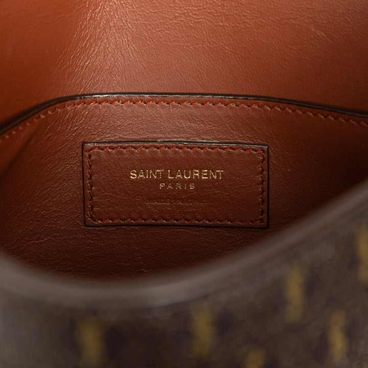 Le Monogramme Buckle Sac Moyen Toile enduite Marron