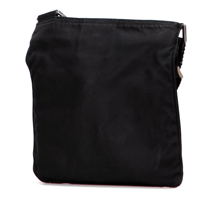 Prada Tessuto Zip Top Sac porté croisé Noir