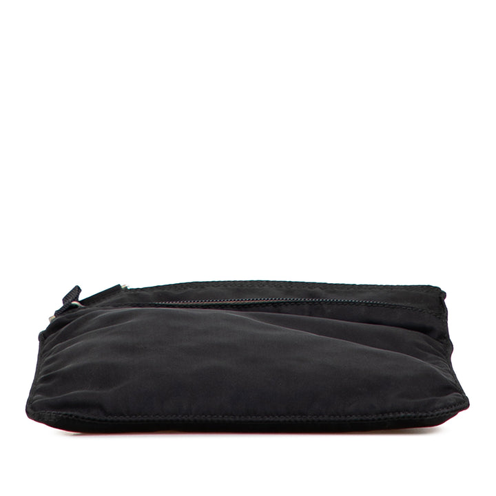 Prada Tessuto Zip Top Sac porté croisé Noir