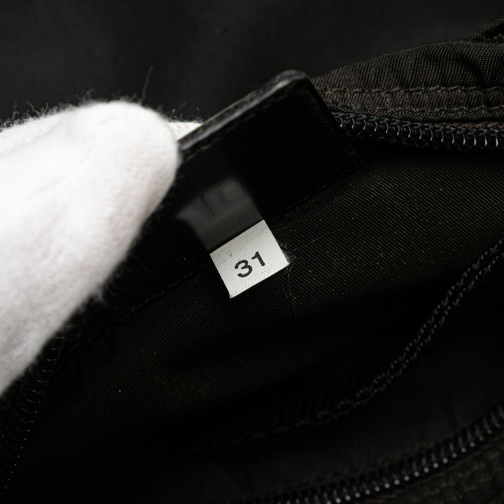 Prada Tessuto Zip Top Sac porté croisé Noir