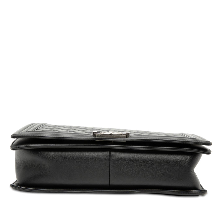 Chanel Large Matelassé Cuir d’agneau Boy à rabat