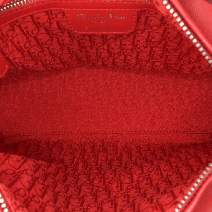 Medium Lambskin Cannage Lady Dior Red - Gaby Paris