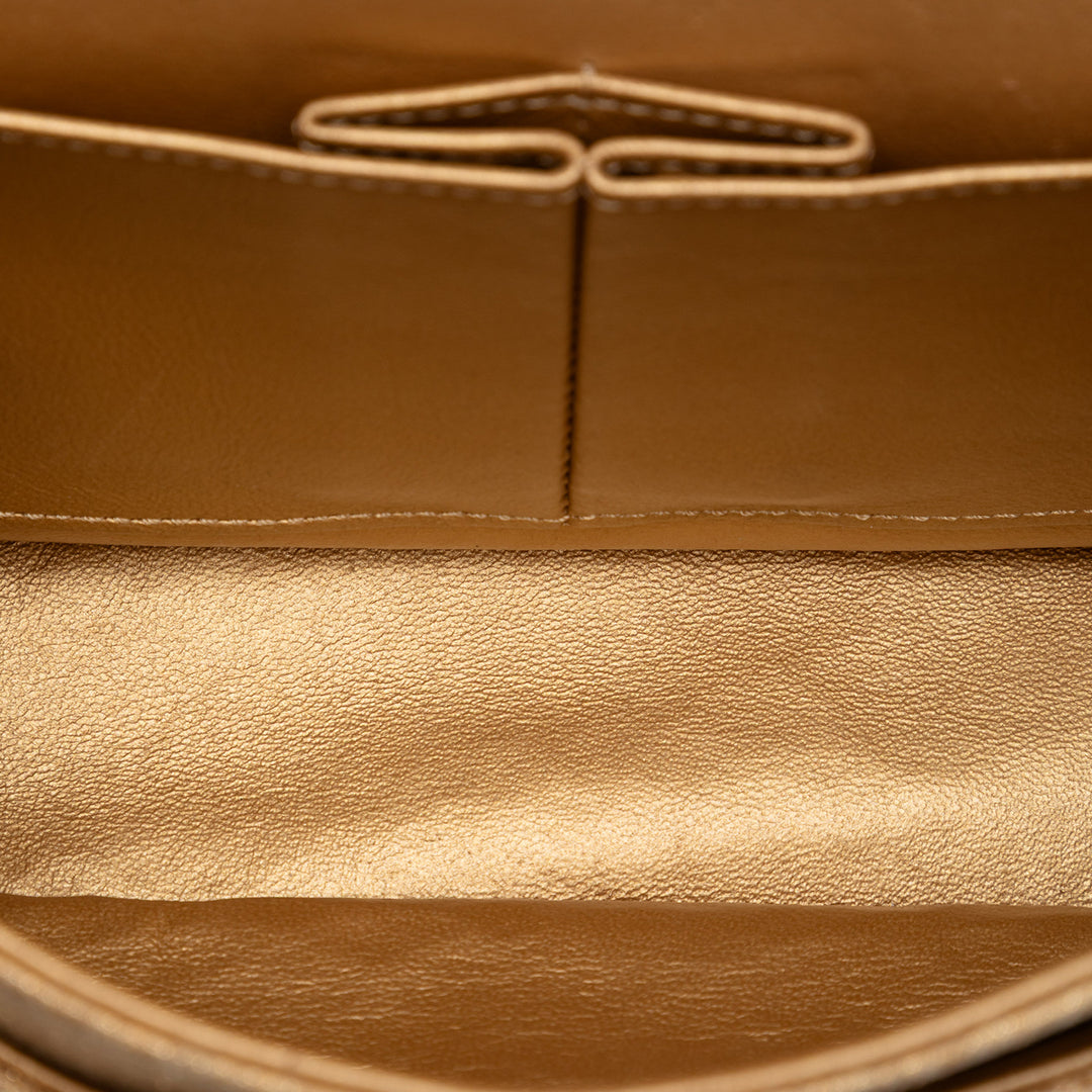 Chanel Medium Classic brodé Toile Double rabat