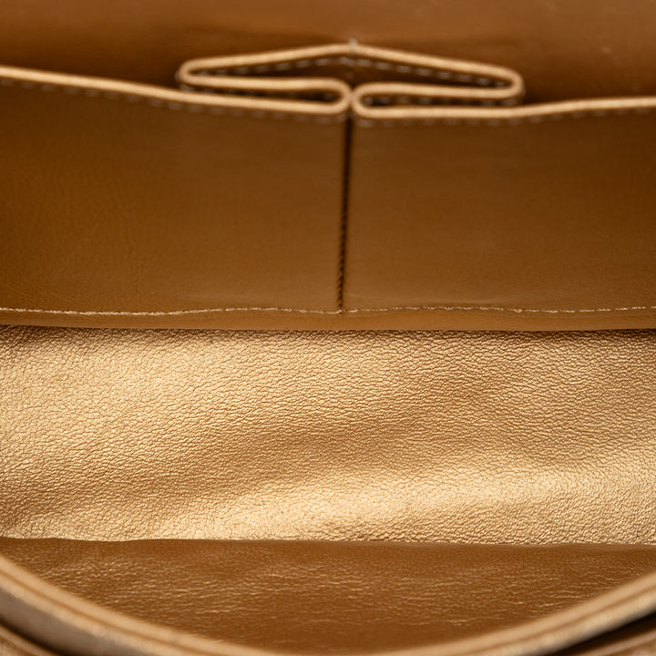 Chanel Medium Classic brodé Toile Double rabat