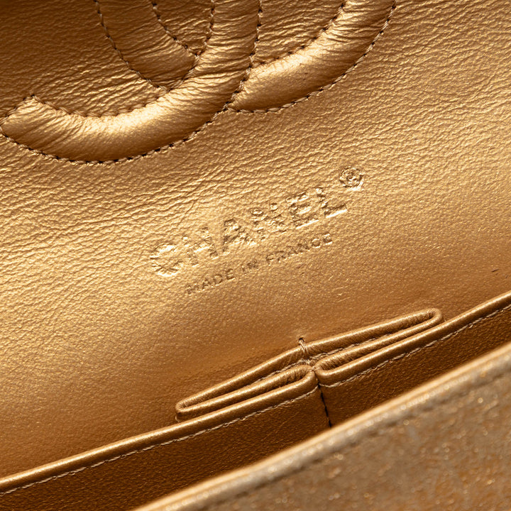 Chanel Medium Classic brodé Toile Double rabat