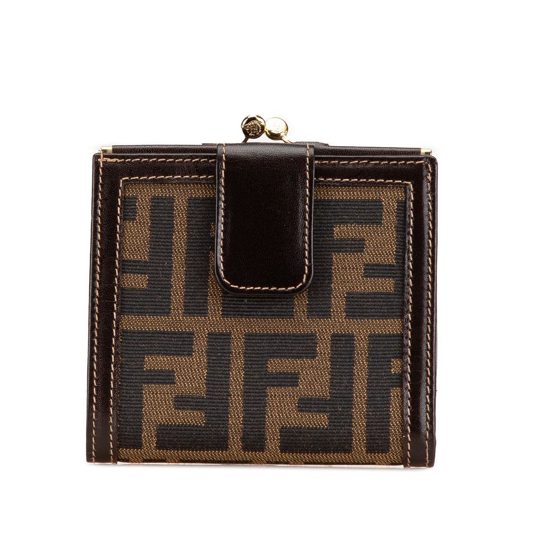 Zucca Canvas Bifold Wallet Brown - Gaby Paris