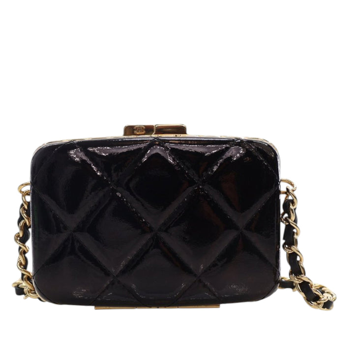 Chanel Small Glazed Goatskin Boîte With Chain Noir – GABY PARIS Authentique