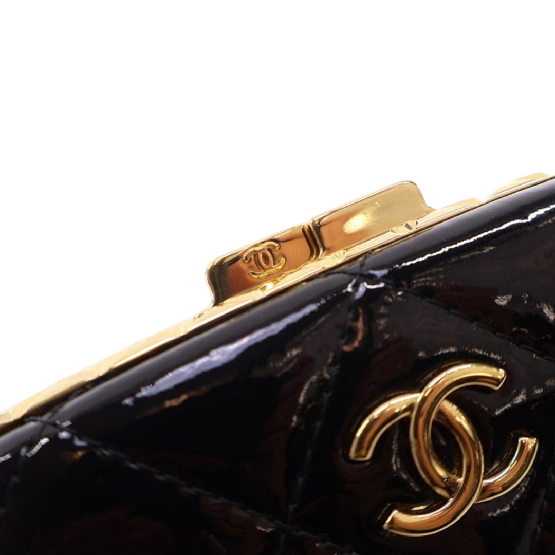 Chanel Small Glazed Goatskin Boîte With Chain Noir – GABY PARIS Authentique