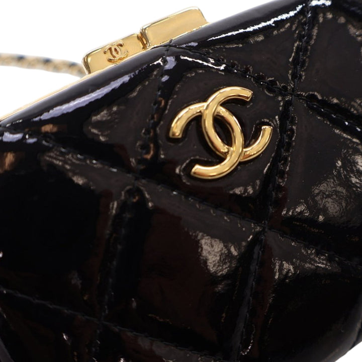 Chanel Small Glazed Goatskin Boîte With Chain Noir – GABY PARIS Authentique