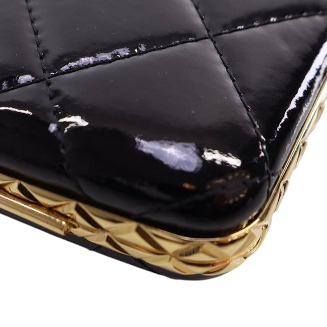 Chanel Small Glazed Goatskin Boîte With Chain Noir – GABY PARIS Authentique