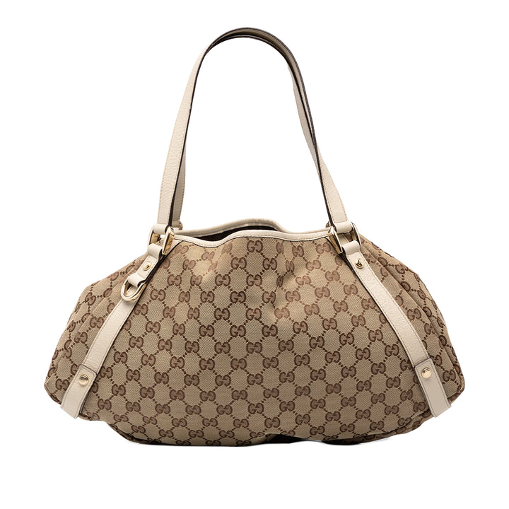 Gucci Cabas GG Abbey D Bague Beige – vue principale – GABY PARIS