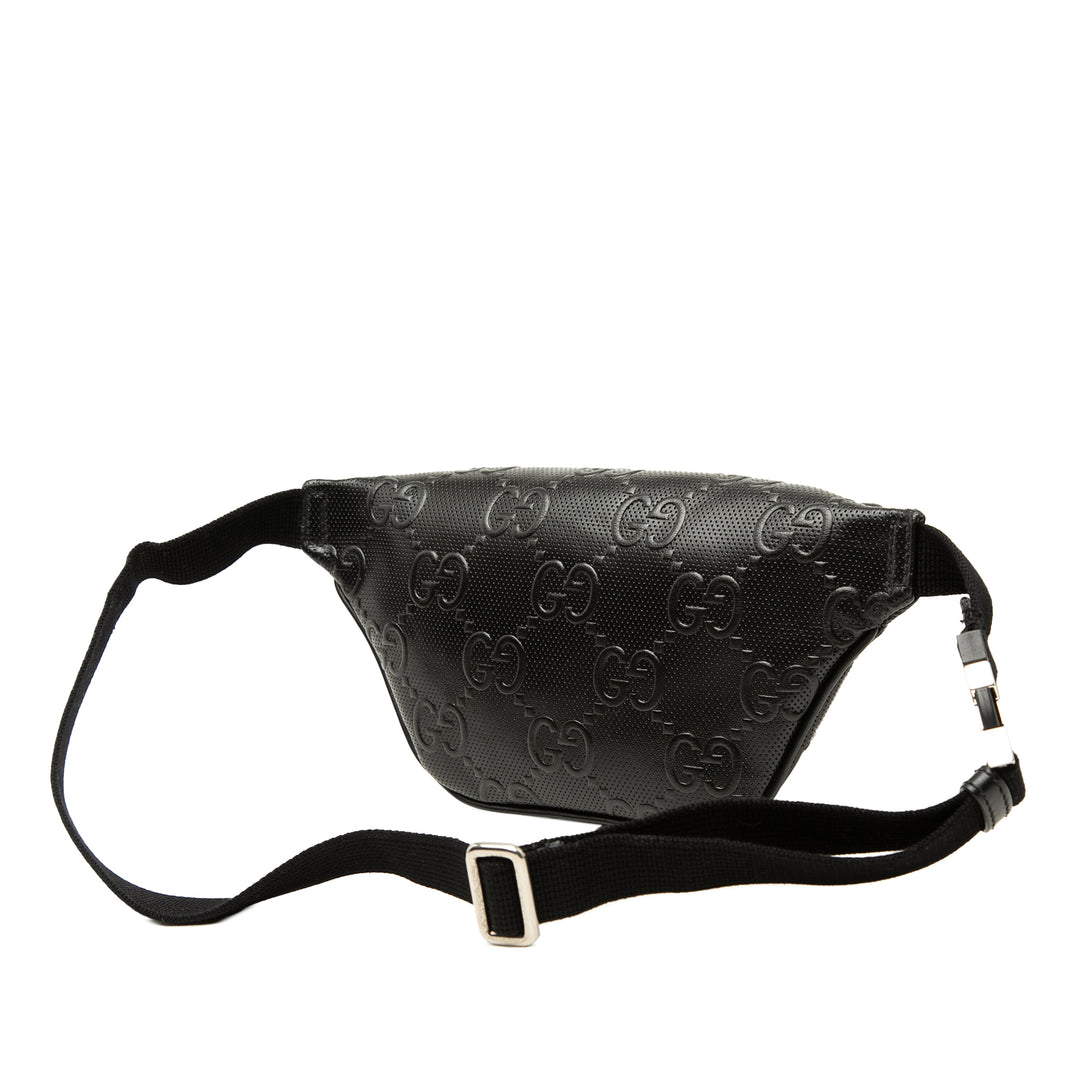 Gucci GG embossé perforé Cuir Sac ceinture