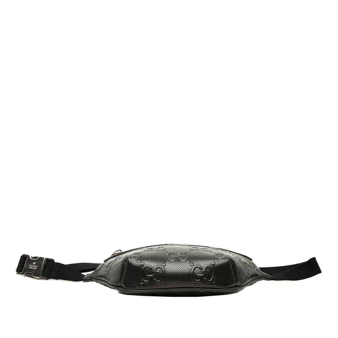 Gucci GG embossé perforé Cuir Sac ceinture