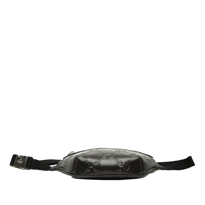 Gucci GG embossé perforé Cuir Sac ceinture