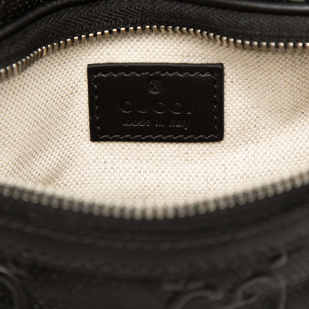 Gucci GG embossé perforé Cuir Sac ceinture