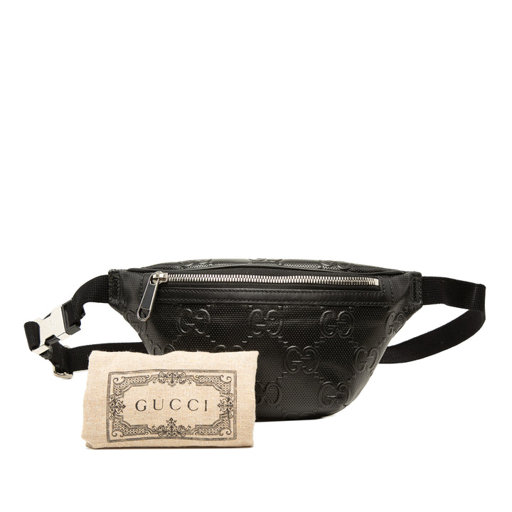 Gucci GG embossé perforé Cuir Sac ceinture