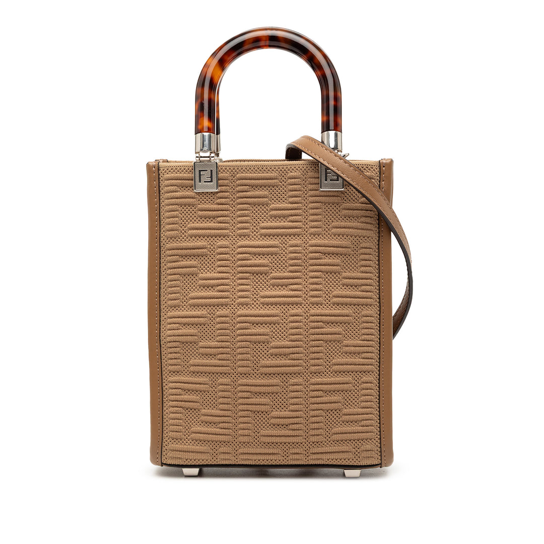Fendi Mini Zucca embossé Technical Fabric Sunshine Shopper Cabas