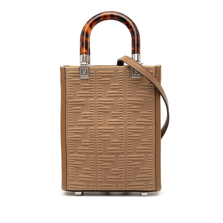 Fendi Mini Zucca embossé Technical Fabric Sunshine Shopper Cabas