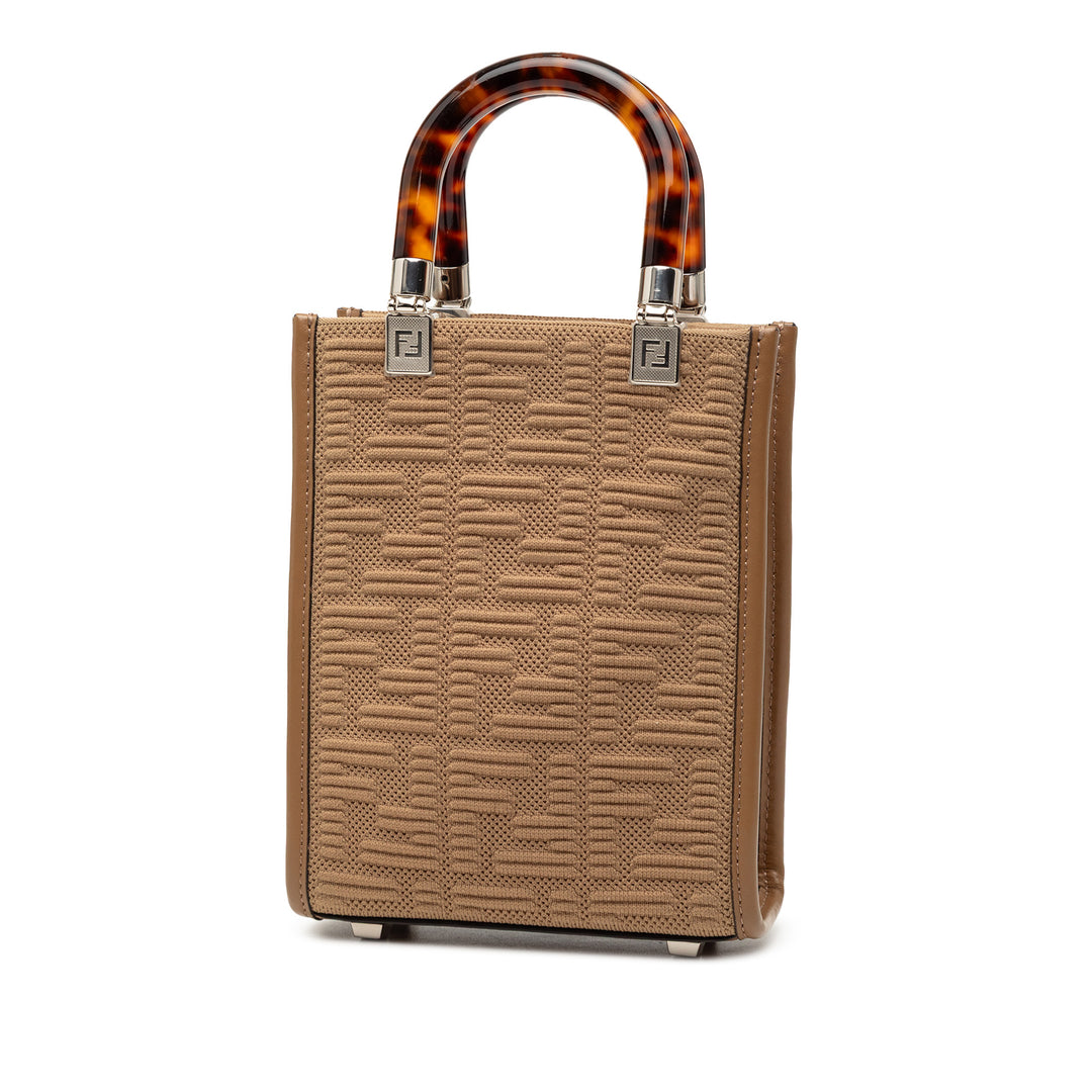 Fendi Mini Zucca embossé Technical Fabric Sunshine Shopper Cabas