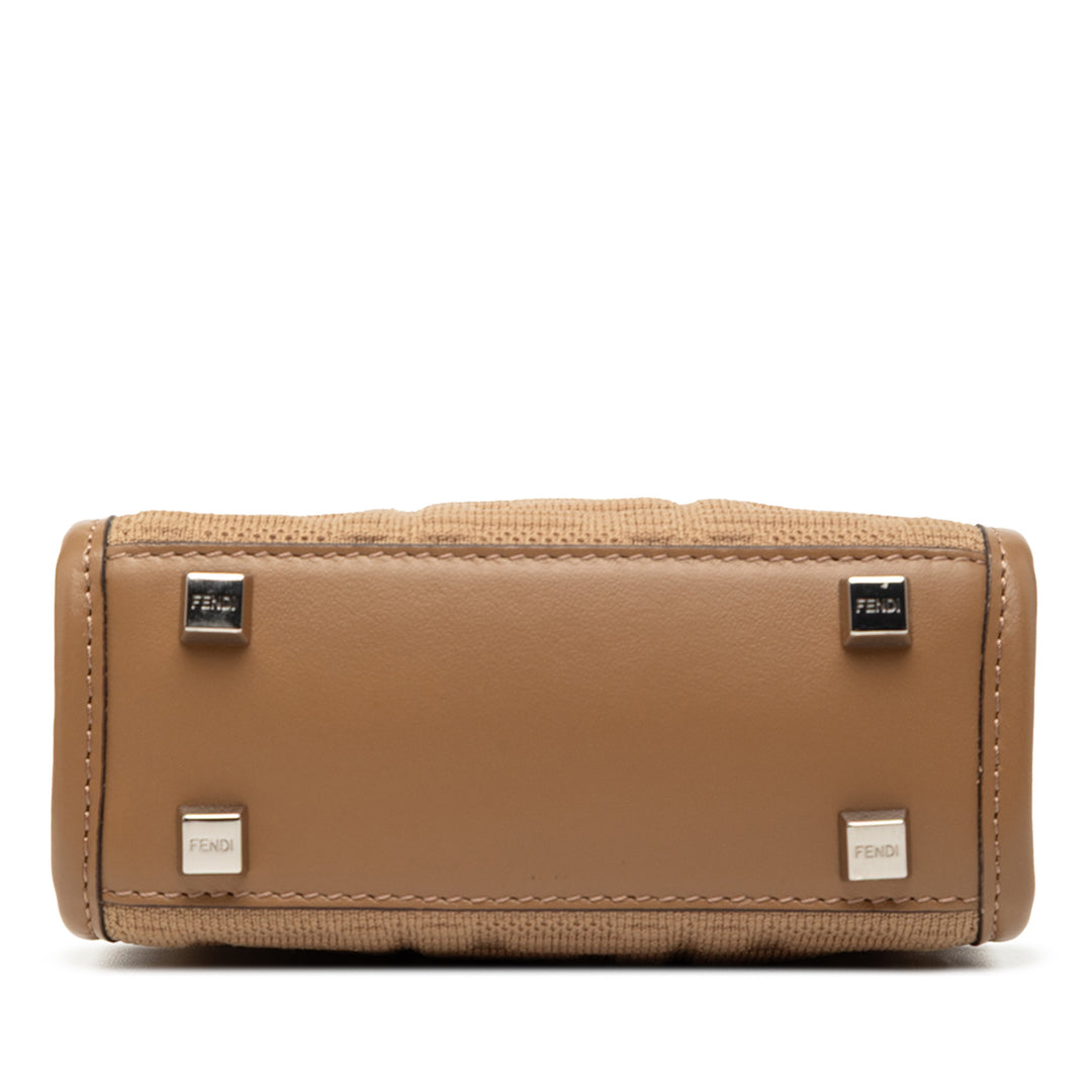 Fendi Mini Zucca embossé Technical Fabric Sunshine Shopper Cabas