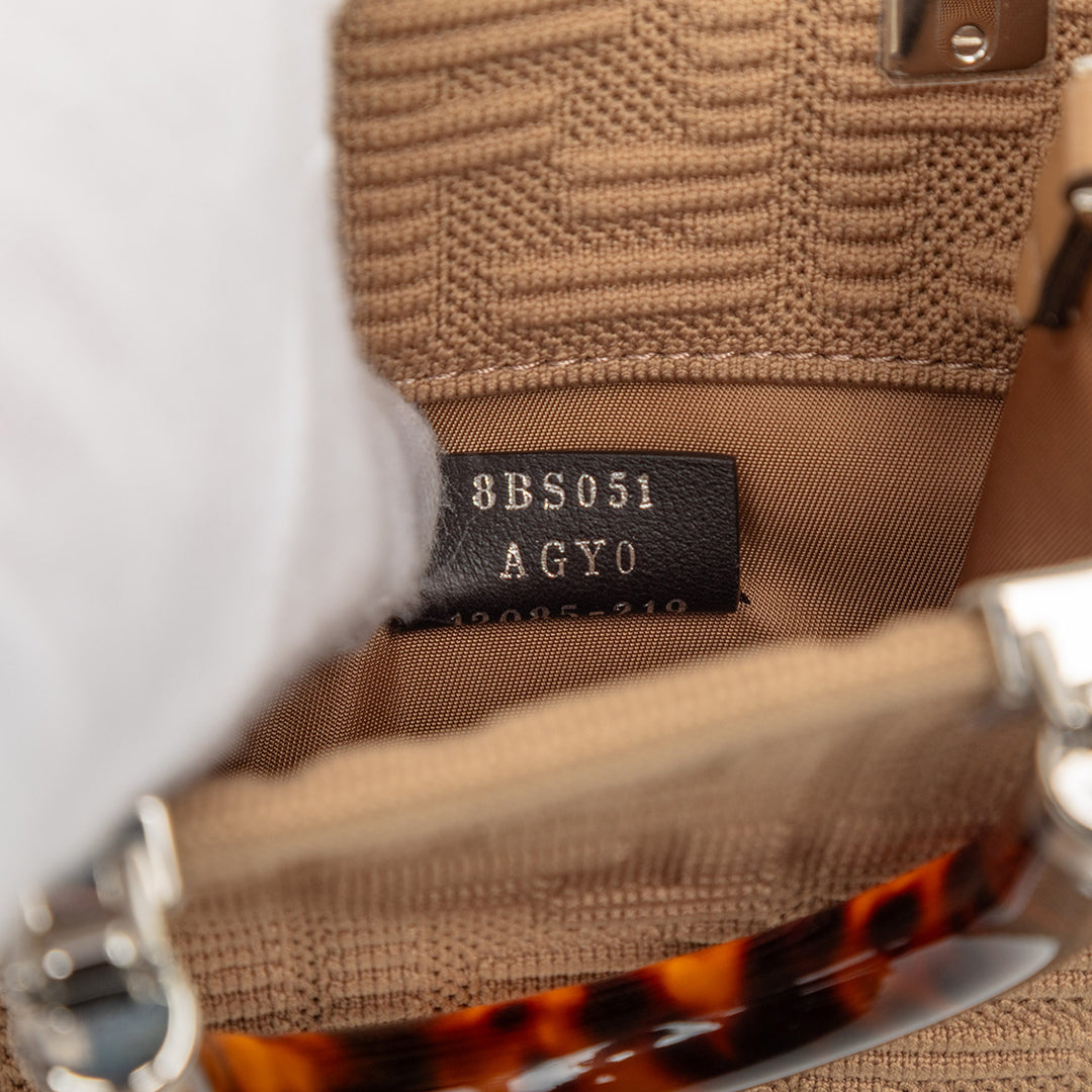 Fendi Mini Zucca embossé Technical Fabric Sunshine Shopper Cabas