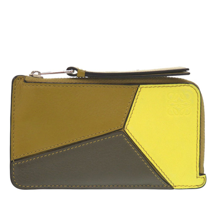 LOEWE Tricolor Cuir de veau Puzzle Coin Card Holder