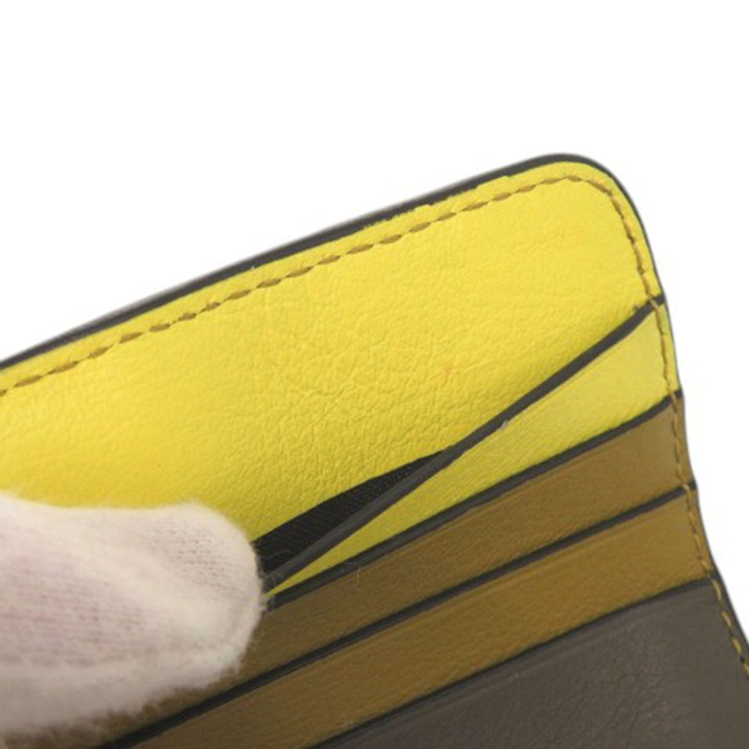 LOEWE Tricolor Cuir de veau Puzzle Coin Card Holder