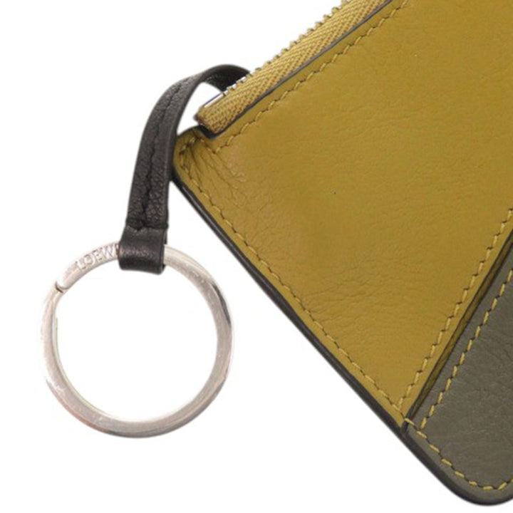 LOEWE Tricolor Cuir de veau Puzzle Coin Card Holder