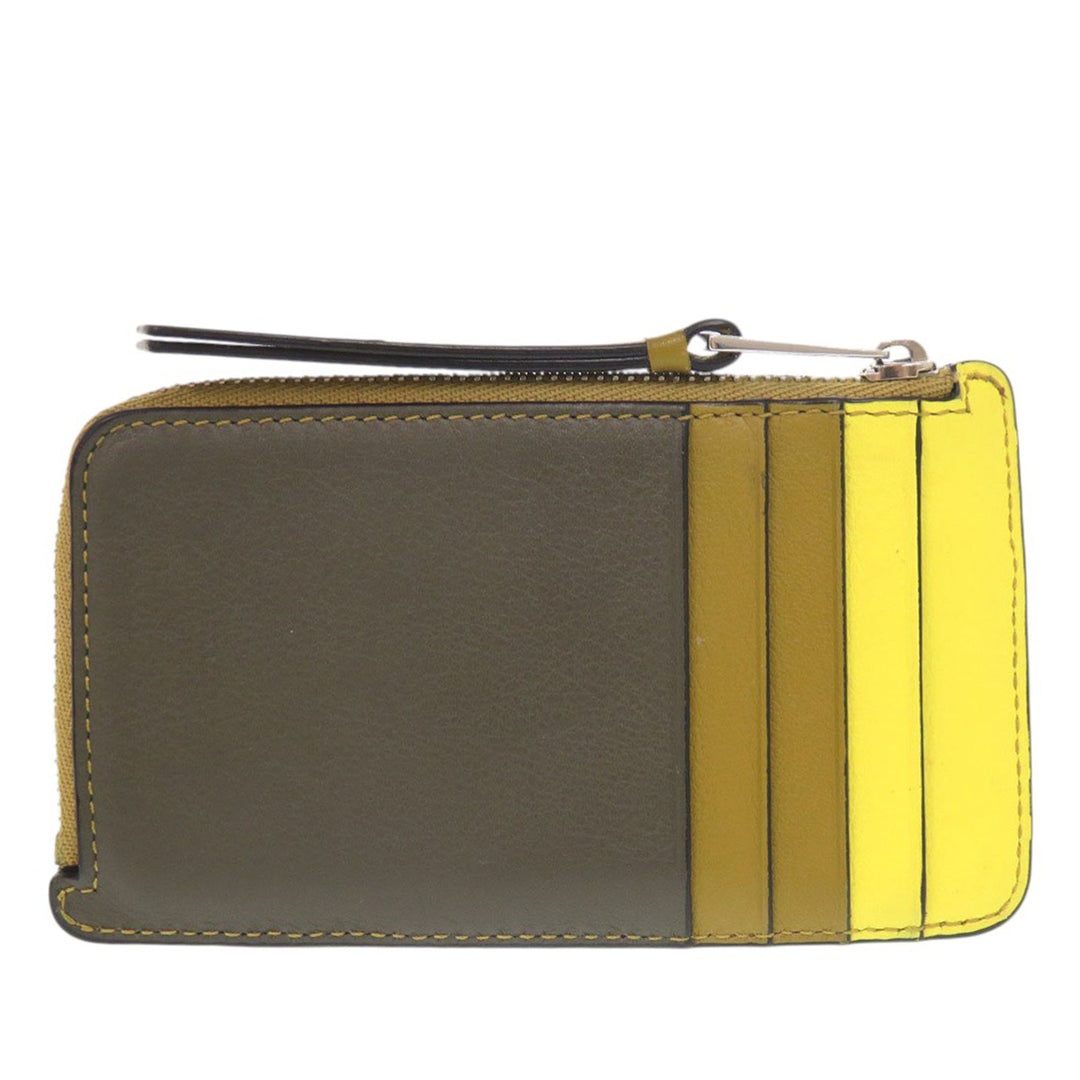 LOEWE Tricolor Cuir de veau Puzzle Coin Card Holder