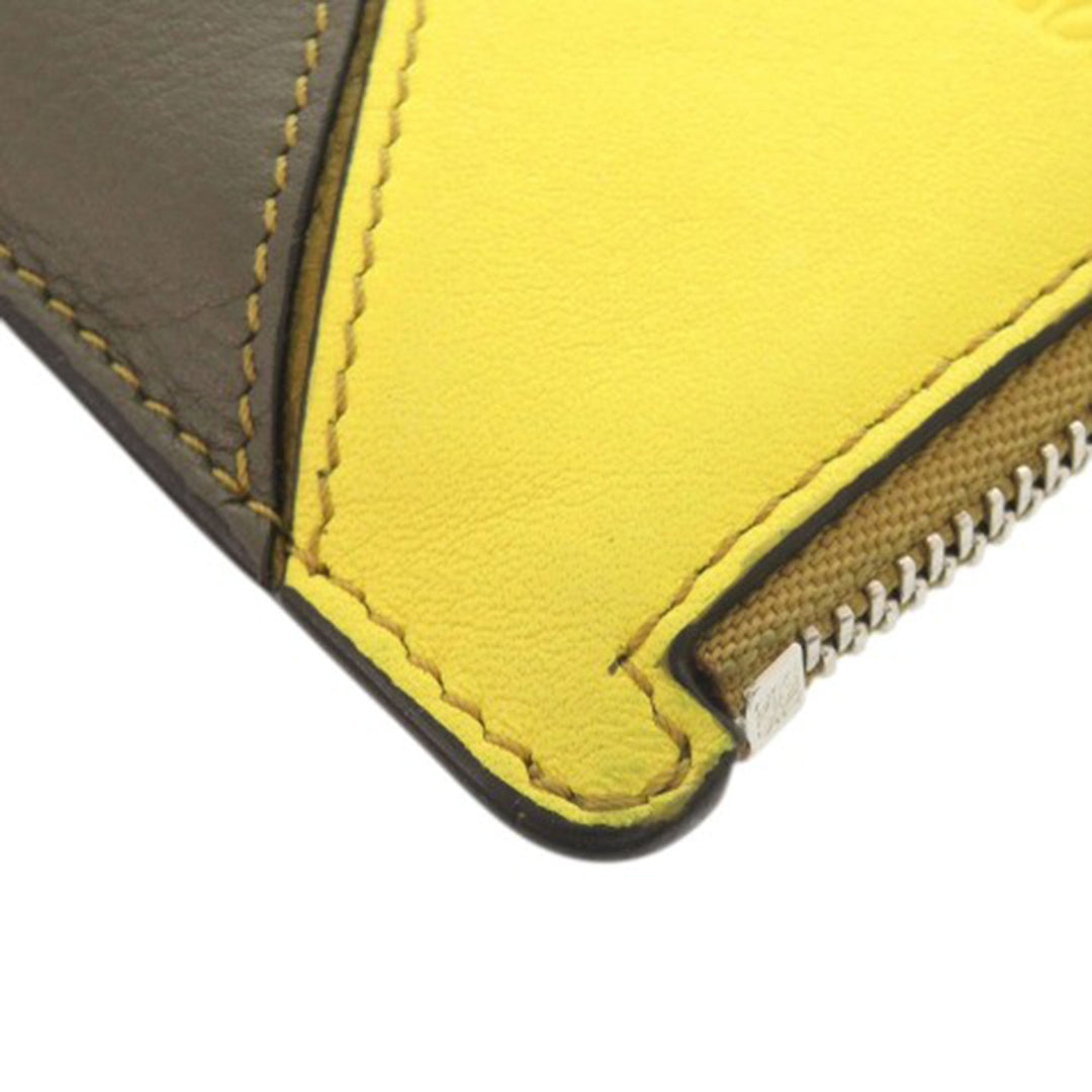 LOEWE Tricolor Cuir de veau Puzzle Coin Card Holder