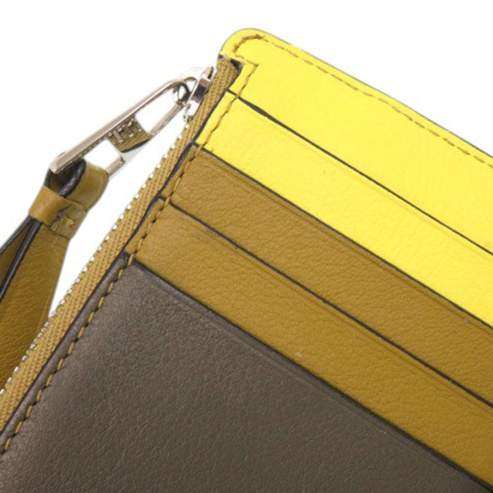 LOEWE Tricolor Cuir de veau Puzzle Coin Card Holder