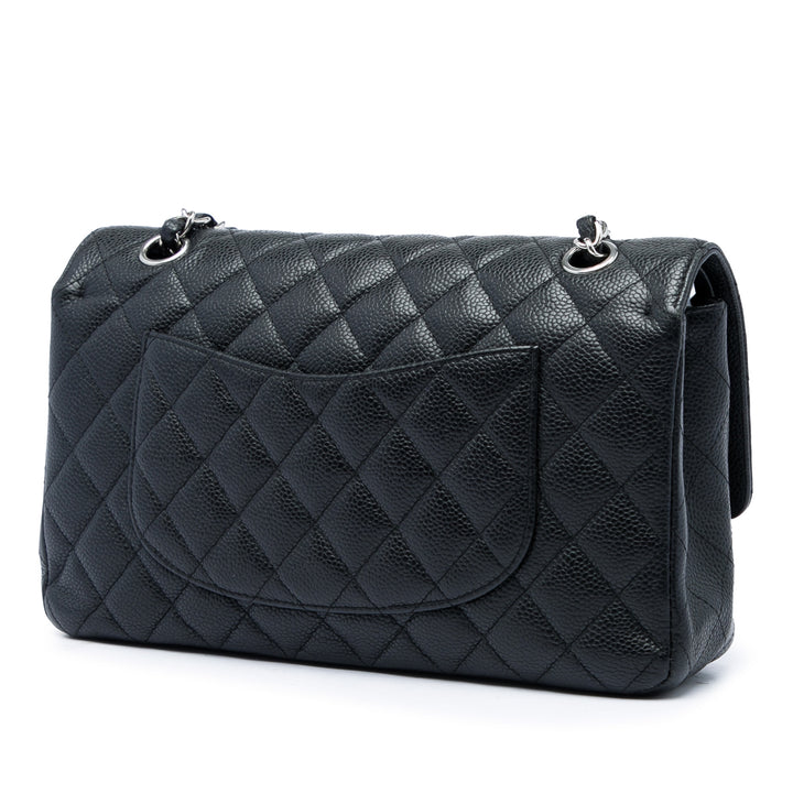 Classic Double rabat Moyen Cuir caviar Noir