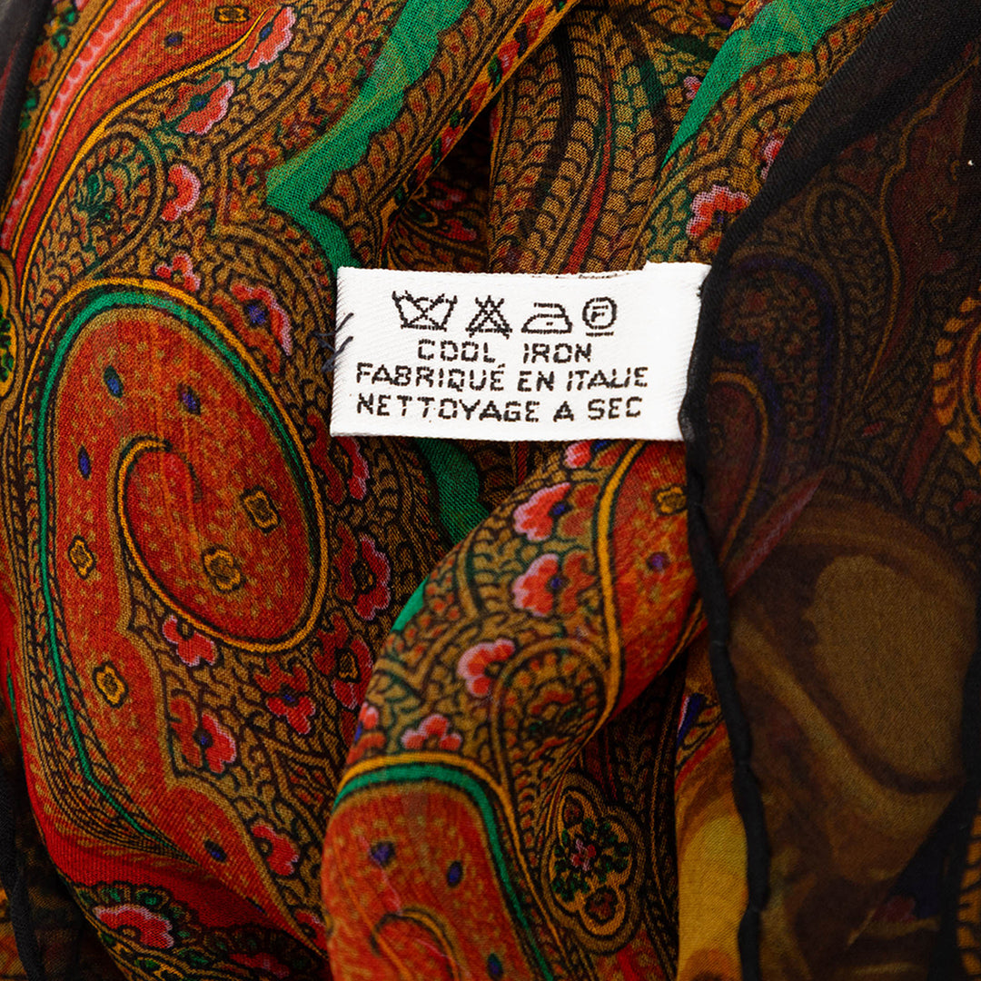 Chanel Paisley Chaîne Foulard Soie