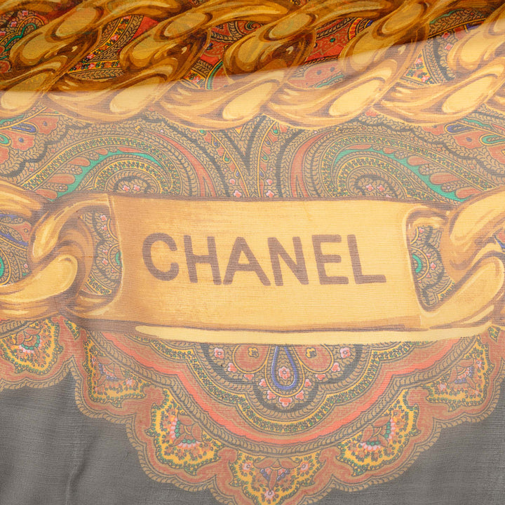 Chanel Paisley Chaîne Foulard Soie