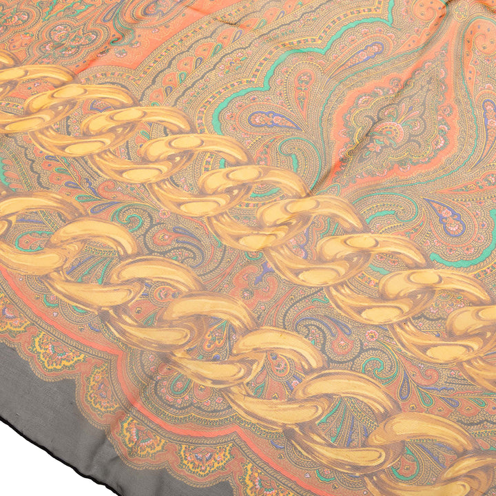 Chanel Paisley Chaîne Foulard Soie