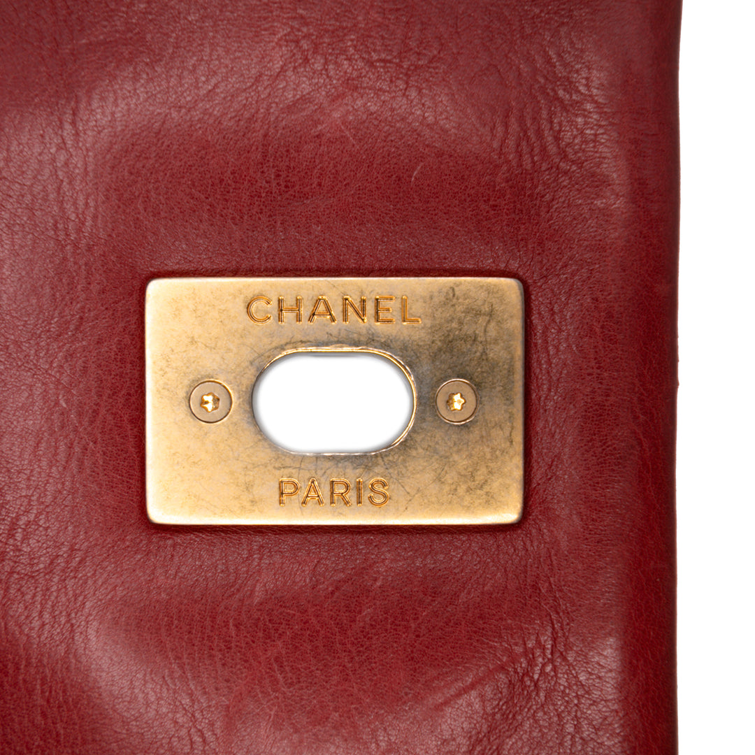 CC Quilted Calfskin Ultimate Stitch Retro Chain Flap Red - Gaby Paris
