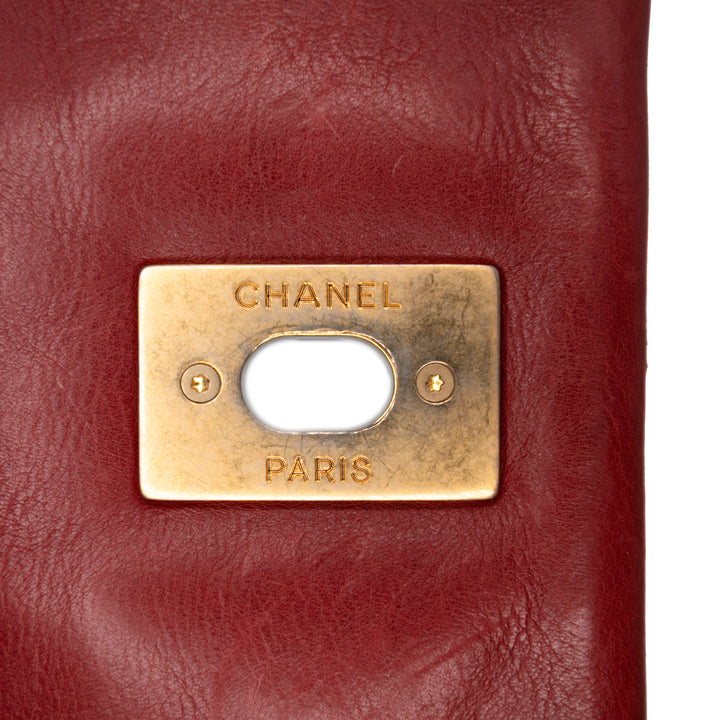 CC Quilted Calfskin Ultimate Stitch Retro Chain Flap Red - Gaby Paris