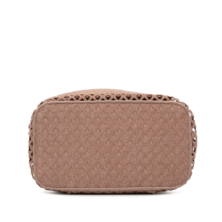 Mesh Embroidered Diortravel Vanity Case Pink - Gaby Paris