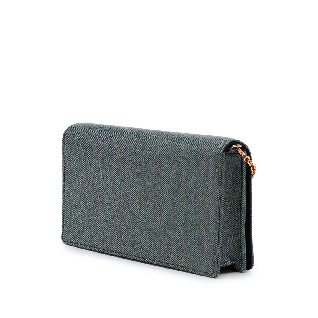 Dior Houndstooth Wallet on Chain Toile enduite Gris – vue 2 – GABY PARIS