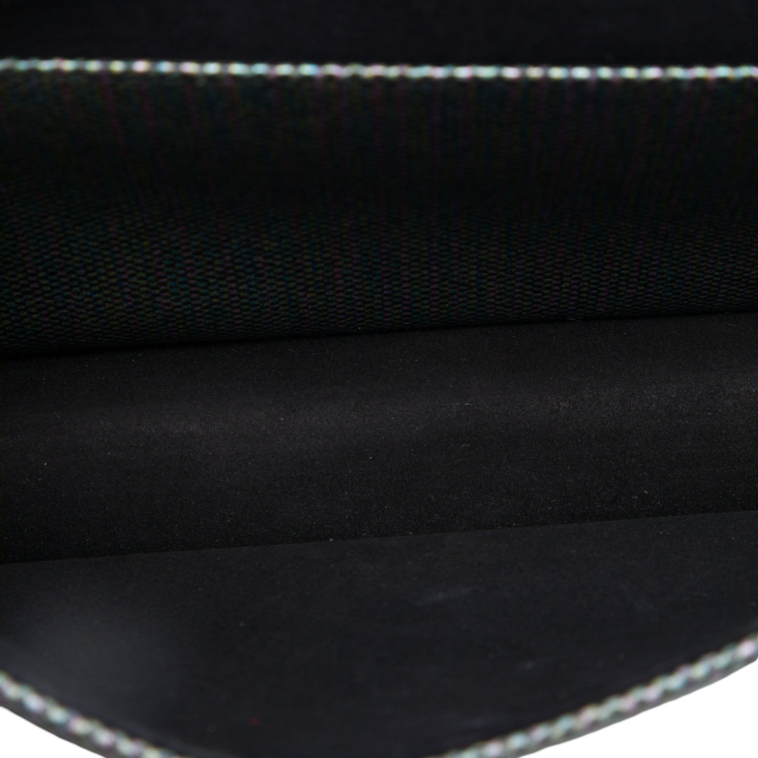 Dior Houndstooth Wallet on Chain Toile enduite Gris – vue 4 – GABY PARIS