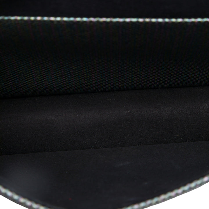 Dior Houndstooth Wallet on Chain Toile enduite Gris – vue 4 – GABY PARIS