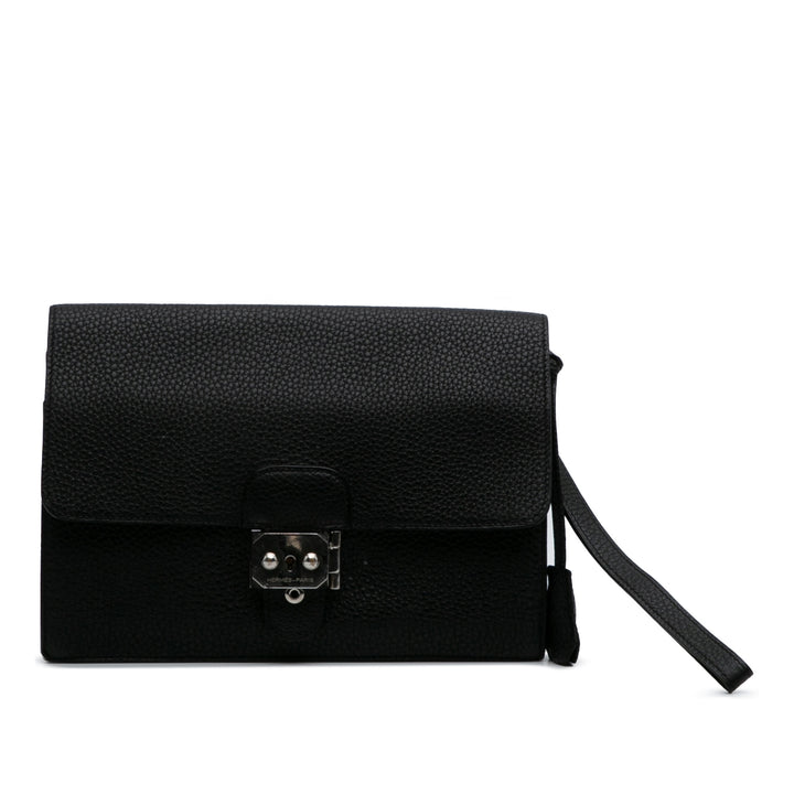 Hermès Togo Jet Pochette Pochette Noir – GABY PARIS Authentique