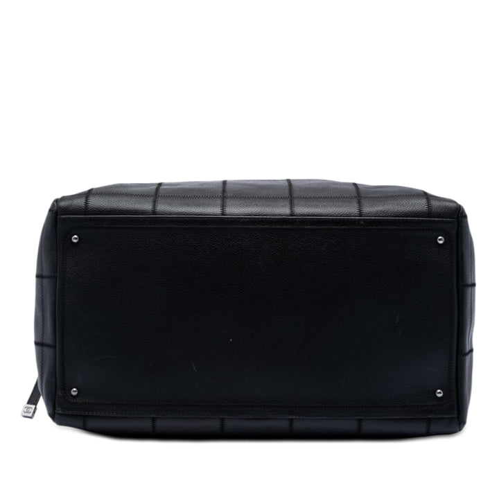 Chanel CC Chocolate Bar Caviar Wild Stitch Boston Sac