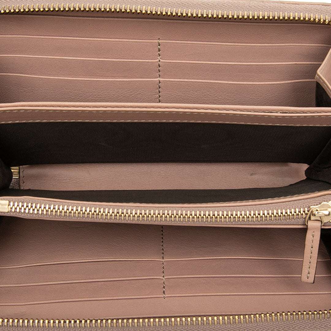 Guccissima Bree Portefeuille long zippé Rose